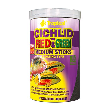 CICHLID RED & GREEN MEDIUM STICKS 1000ml