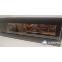 Czarne terrarium meblowe dla żółwia lądowego 120x50x40 cm z tłem strukturalnym