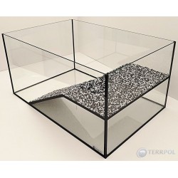 Akwaterrarium 60x40x30 cm dla żółwi wodnych 