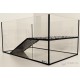 Akwaterrarium 60x40x30 cm dla żółwi wodnych 