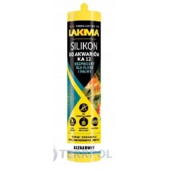 Silikon  Lakma do akwarium  terrarium 280ml bezbarwny