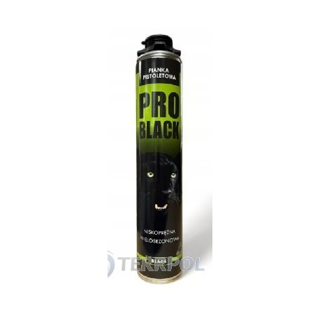 Czarna pianka montażowa PRO BLACK 750ml