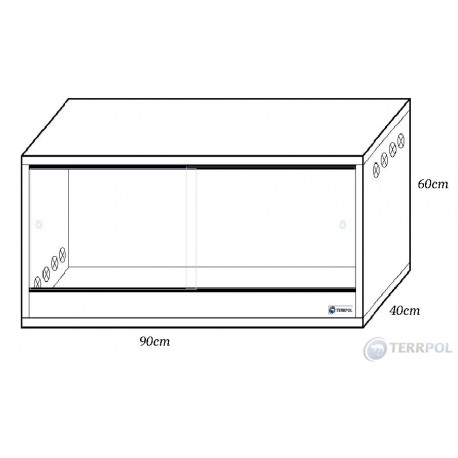 Terrarium 90x40x60  dla agamy, jeża, gekona, węża